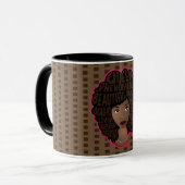 Mug Encourager les femmes | Point Polka | BROWN (Devant gauche)