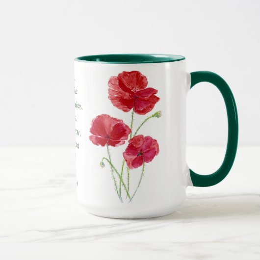 Mug Encourager Promesse Écriture Isaiah Poppy Garden (Droite)
