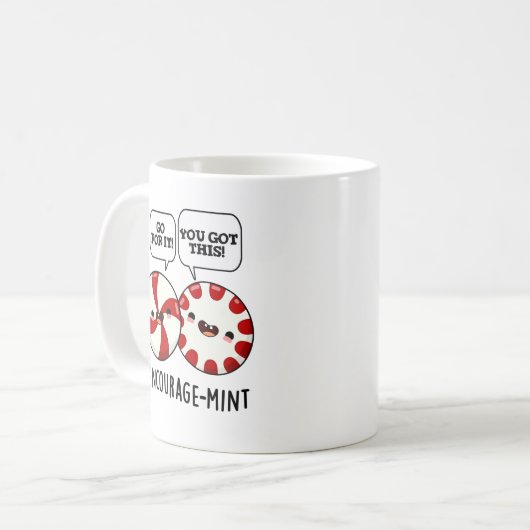 Mug Encouragez la menthe Funny Candy Pun (Devant gauche)
