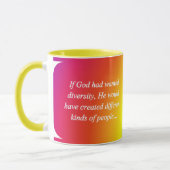 Mug Encouragez l'inverse de diversité (carré) (Gauche)
