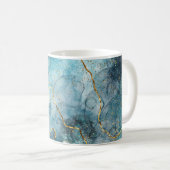 Mug Encre alcoolique bleue (Devant droit)
