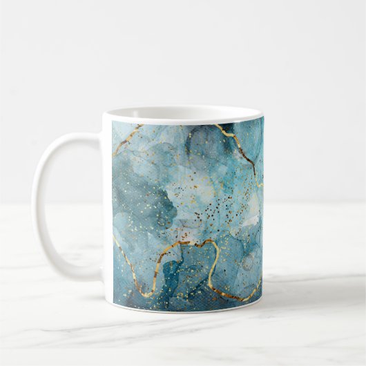 Mug Encre alcoolique bleue (Gauche)