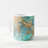 Mug Encre alcoolique bleue et verte (Devant gauche)