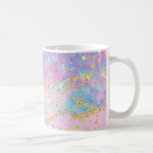 Mug encre couleurs pastel marbre