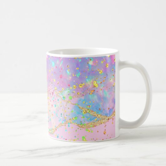 Mug encre couleurs pastel marbre (Droite)