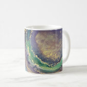 Mug Encre d'alcool d'or multicolore Liquide Art Abstra (Devant droit)