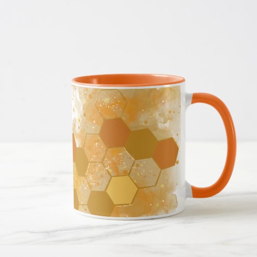 Mug Encre d'alcool nid d'abeille (Droite)