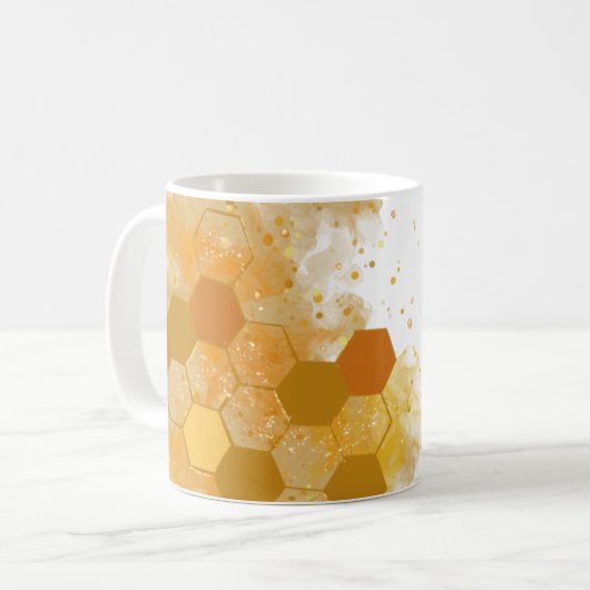 Mug Encre d'alcool nid d'abeille (Devant gauche)