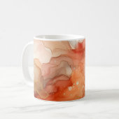 Mug encre d'alcool rouge et orange (Devant gauche)