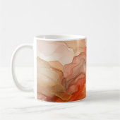 Mug encre d'alcool rouge et orange (Gauche)