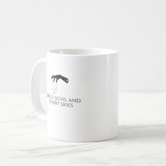 Mug Encre de Whimsigoth - Forêts mystiques, Lunes et M (Devant gauche)