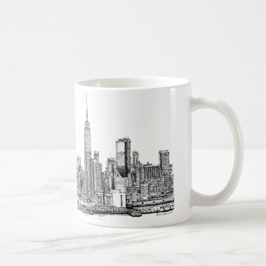 Mug Encre d'horizon de New York (Droite)