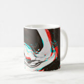 Mug Encre Marbrée : Texture Glitch Distortie. (Devant droit)