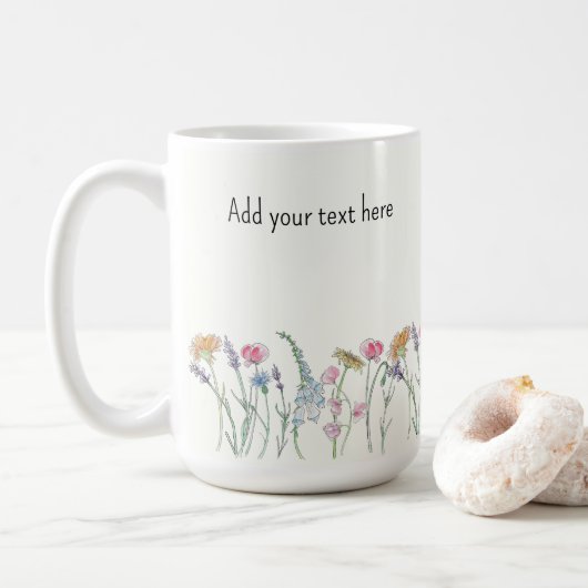 Mug encre personnalisée et aquarelle (Avec donut)