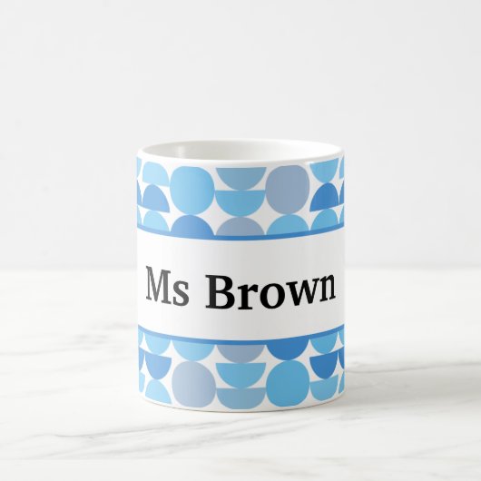 Mug End of Year Teacher Gift Mid Century Editable Name (Centre)