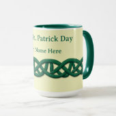 Mug Endless Celtic Knot Seamless Dark Green (Devant droit)