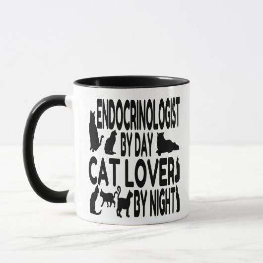 Mug Endocrinologue Amoureux des chats (Gauche)