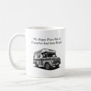 Mug Endroit Heureux Feu de Camp Étoiles Brillantes Ext
