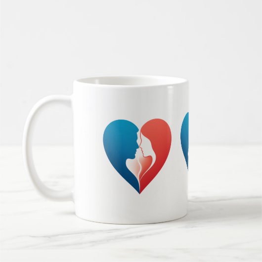Mug Énergie cardiaque audacieuse - Conception de la Mu (Gauche)
