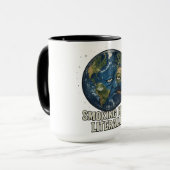 Mug Énergie de la planète brûlée (Devant gauche)