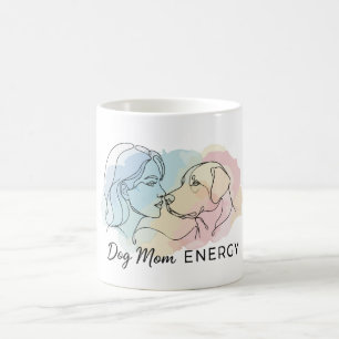 Mug Énergie de maman de chien en ligne d'art moderne a