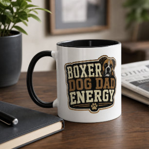Mug Énergie de papa chien Boxer