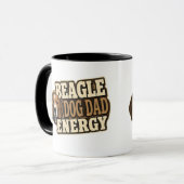 Mug Énergie Papa Chien Beagle (Devant gauche)