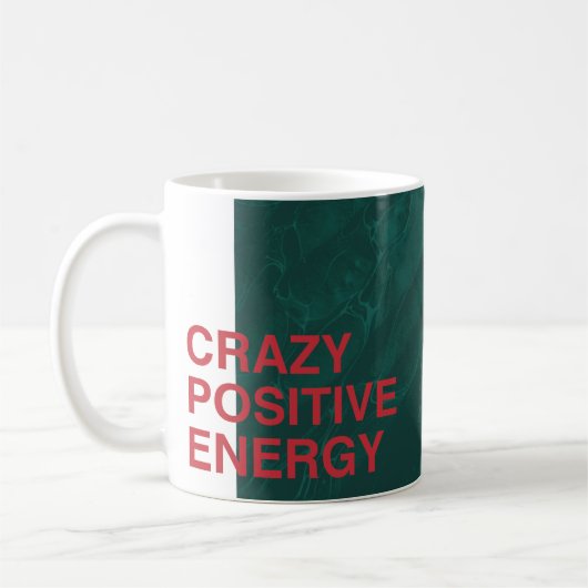 Mug Energie Positive Fou - Conception De Devis Moderne (Gauche)