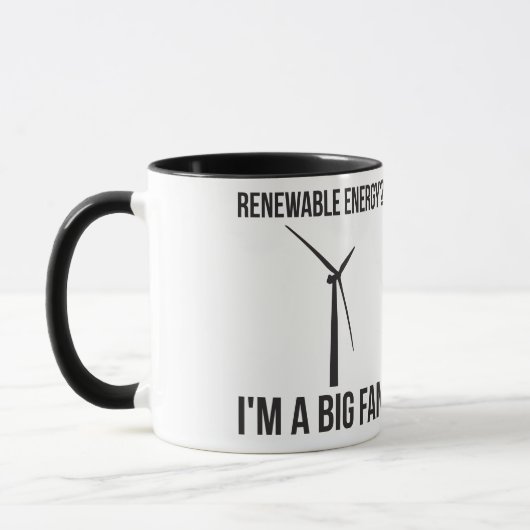 Mug Énergie renouvelable ? Je suis un grand fan (Gauche)