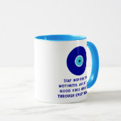 Mug Énergies positives pour les yeux bleus d'inspirati (Devant droit)