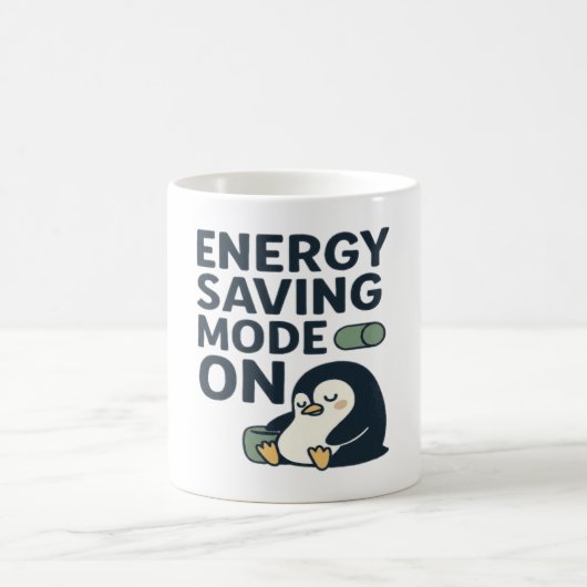 Mug Energy saving Mode on- Cute penguin design (Centre)