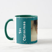 Mug Enfant 1Etoile de Noël Flocon de neige Photo perso (Gauche)