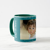 Mug Enfant 1Etoile de Noël Flocon de neige Photo perso (Devant gauche)