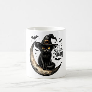 Mug Enfant amusant de la chatte de nuit Halloween