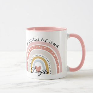 Mug Enfant arc-en-ciel personnalisé de Dieu Bible Ver