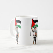 Mug Enfant avec Keffiyeh Palestine Drapeau et olivier (Devant gauche)