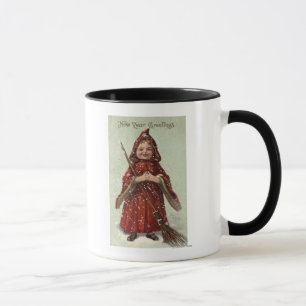 Mug Enfant habillé dans le manteau rouge