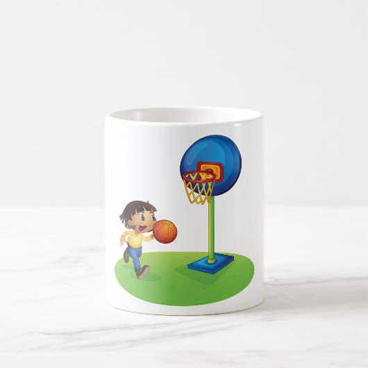 Mug Enfant Jouer au basket-ball avec Hoop Fun Sports