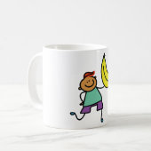 Mug Enfant Joueur tenant une grande banane jaune (Devant gauche)