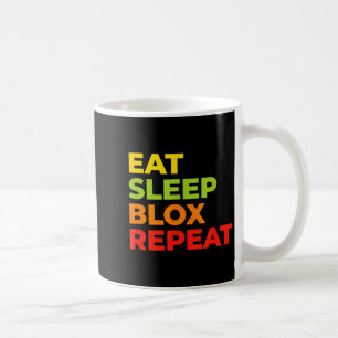 Mug Enfant Manger Dormir Blox Répéter - Slogan de jeu
