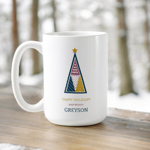 Mug enfant moderne minima géométrique noël