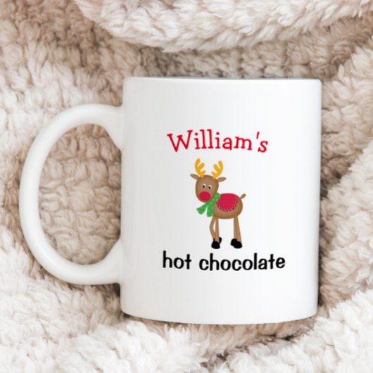 Mug enfant nom personnalisé chocolat chaud vacances