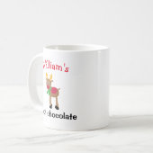 Mug enfant nom personnalisé chocolat chaud vacances (Devant gauche)