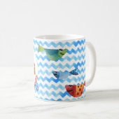 Mug Enfant nommé personnalisé d'aquarelle de mer de (Devant droit)