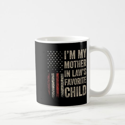 Mug Enfant préféré de la belle-mère drôle de drapeau a (Droite)