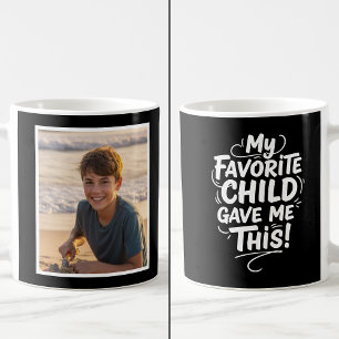 Mug Enfant préféré drôle m'a donné cette photo en noir