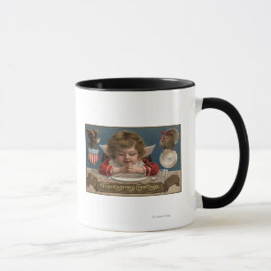 Mug Enfant priant à la Dîner-Table