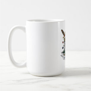 Mug Enfant Sauvage Loup Couronne de Fleurs Tatouage Fl