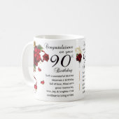 Mug Enfantez le quatre-vingt-dixième anniversaire, (Devant gauche)