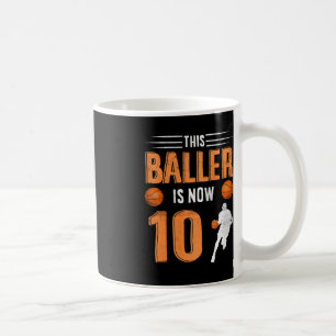 Mug Enfants 10e Anniversaire Joueur de basket-ball Ce